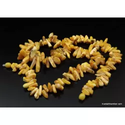 Vintage Egg Yolk Thorns Baltic amber necklace 23in