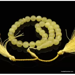Islamic 33 BUTTER Baltic amber Prayer ROUND beads