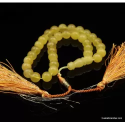Islamic 33 BUTTER Baltic amber Prayer ROUND beads