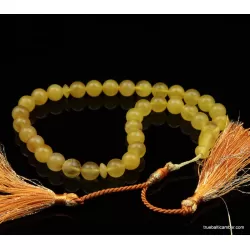 Islamic 33 BUTTER Baltic amber Prayer ROUND beads