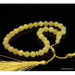 Islamic 33 BUTTER Baltic amber Prayer ROUND beads