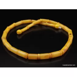 Egg yolk Cylinder beads Baltic amber UNISEX choker