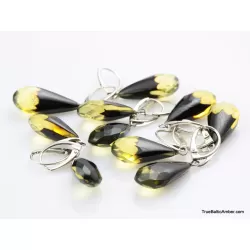 8 Faceted drops Baltic amber earrings