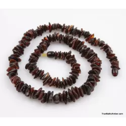 Cognac CHIPS Baltic amber necklace