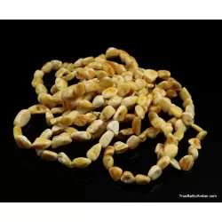 10 White BEANS Baltic amber adult bracelets
