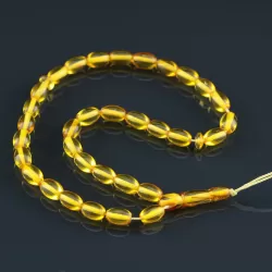 Small Islamic 33 Baltic amber Prayer OLIVE beads