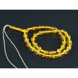 Small Islamic 33 Baltic amber Prayer OLIVE beads