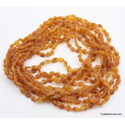 10 Honey RAW BEANS Baltic amber adult necklaces