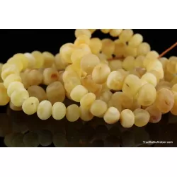 Raw Butter BAROQUE beads Baltic amber bracelet 7in