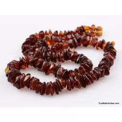 Cognac glossy nuggets Baltic amber necklace