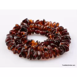 Cognac glossy nuggets Baltic amber necklace