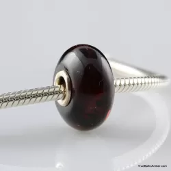 Cherry Baltic amber PANDORA style bead