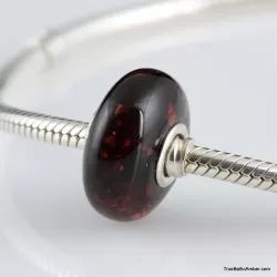 Cherry Baltic amber PANDORA style bead
