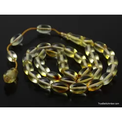 Islamic 33 Prayer OLIVE Baltic amber beads