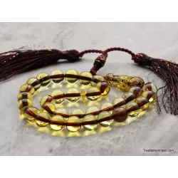 Islamic 33 Prayer ROUND Baltic amber 8MM beads
