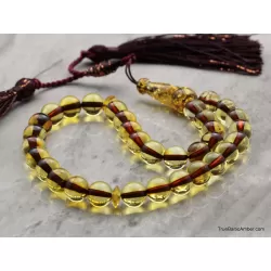 Islamic 33 Prayer ROUND Baltic amber 8MM beads