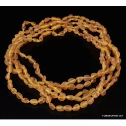 5 Honey RAW BEANS Baltic amber adult necklaces