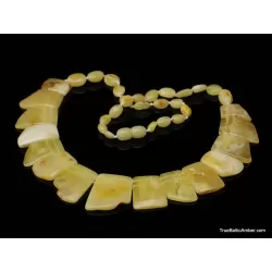 Butter pieces Baltic amber choker 18in