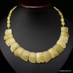 Butter pieces Baltic amber choker 18in