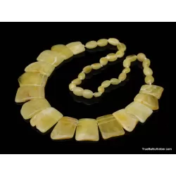Butter pieces Baltic amber choker 18in