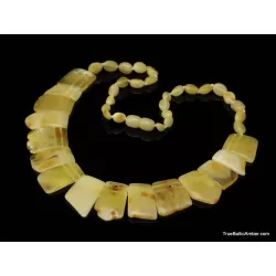 Butter pieces Baltic amber choker 18in