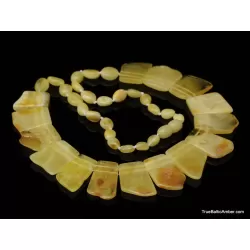 Butter pieces Baltic amber choker 19in