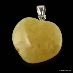 Butter HEART Baltic amber pendants