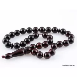 Islamic 33 Prayer ROUND Baltic amber beads rosary