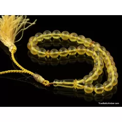 Islamic 33 Prayer Honey ROUND Baltic amber beads