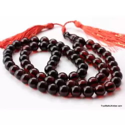 Islamic 66 Prayer ROUND Baltic amber 9MM beads rosary