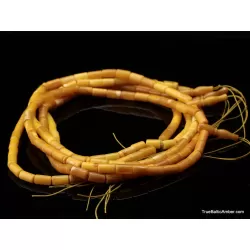 5 CYLINDER Islamic 33 Baltic amber prayer ANTIQUE beads