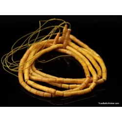 5 CYLINDER Islamic 33 Baltic amber prayer ANTIQUE beads