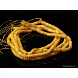 5 CYLINDER Islamic 33 Baltic amber prayer ANTIQUE beads