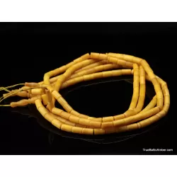 5 CYLINDER Islamic 33 Baltic amber prayer ANTIQUE beads