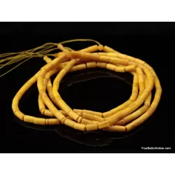 5 CYLINDER Islamic 33 Baltic amber prayer ANTIQUE beads