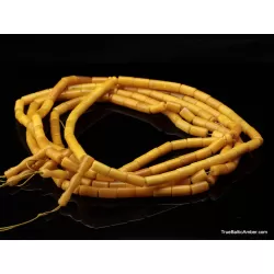 5 CYLINDER Islamic 33 Baltic amber prayer ANTIQUE beads