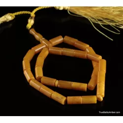 Islamic 33 CYLINDER Baltic amber prayer ANTIQUE beads