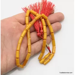 Islamic 33 CYLINDER Baltic amber prayer ANTIQUE beads