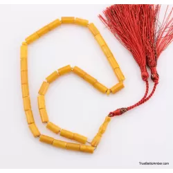 Islamic 33 CYLINDER Baltic amber prayer ANTIQUE beads
