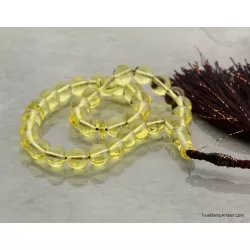 Islamic Honey 33 Baltic amber Prayer ROUND beads