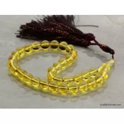 Islamic Honey 33 Baltic amber Prayer ROUND beads