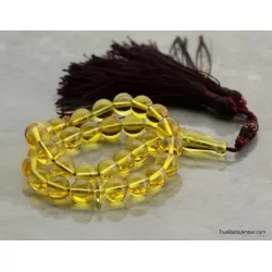 Islamic Honey 33 Baltic amber Prayer ROUND beads