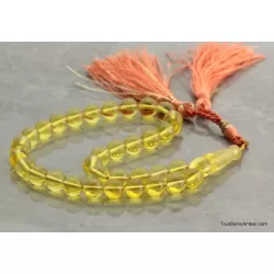 Islamic Honey 33 Baltic amber Prayer ROUND beads