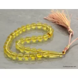 Islamic Honey 33 Baltic amber Prayer ROUND beads