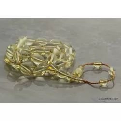 Islamic 33 Prayer OLIVE Baltic amber beads