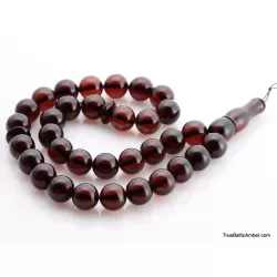 Islamic 33 Prayer ROUND Baltic amber beads rosary