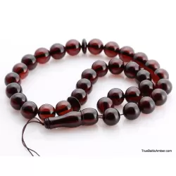Islamic 33 Prayer ROUND Baltic amber beads rosary