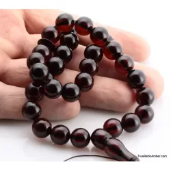 Islamic 33 Prayer ROUND Baltic amber beads rosary