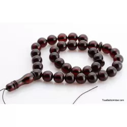 Islamic 33 Prayer ROUND Baltic amber beads rosary