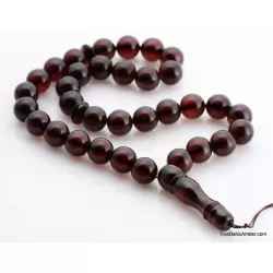 Islamic 33 Prayer ROUND Baltic amber beads rosary